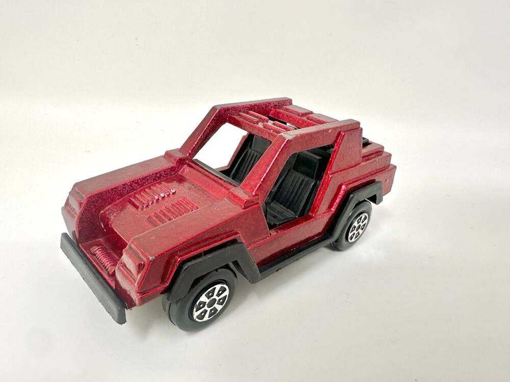 Desert Snake Metallic Red Rare Toy Car by TootieToy Diecast Metal Dune Buggy